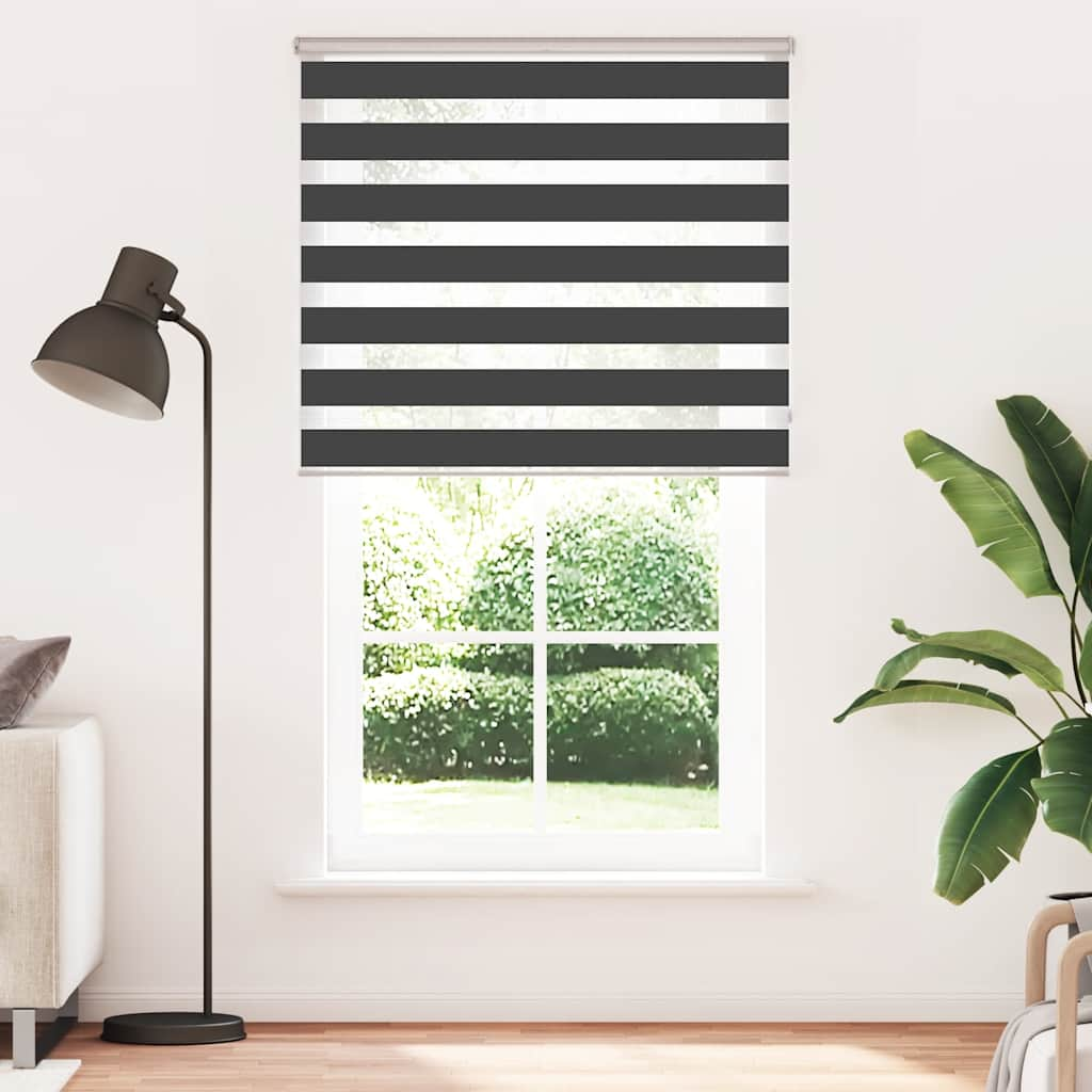 zebrafüggönnyel fekete szövetszélesség 130,9 cm poliészter (4014294)