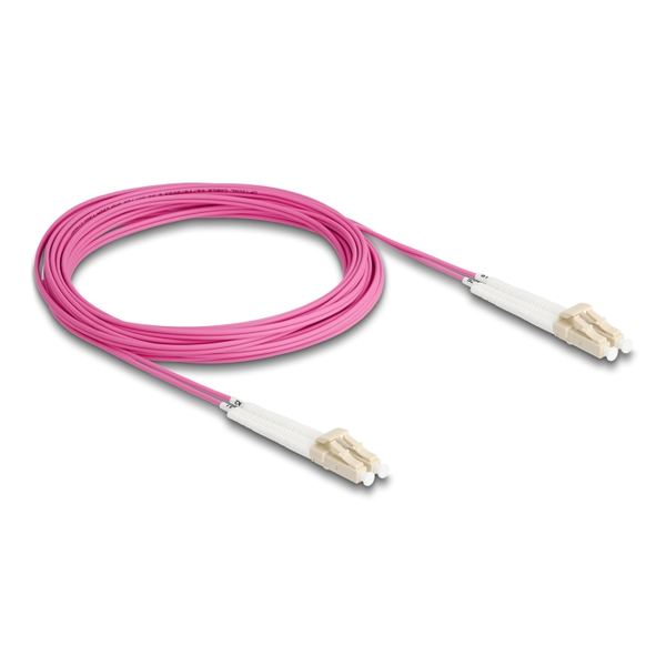 DELOCK LWL Kabel LC Duplex zu LC Duplex Multimode OM4 5m