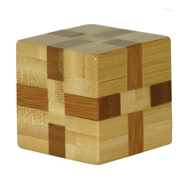 Eureka 3D Bambusz puzzle - Cube ördöglakat (EUR34319)