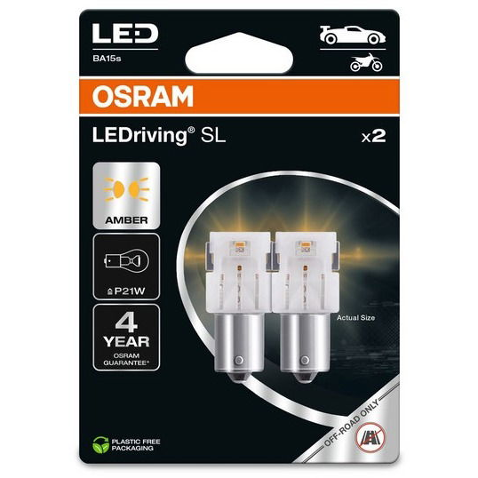 OSRAM LEDriving SL P21W sárga 12V, 2 db a csomagban (7506DYP-2BL)