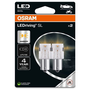 Комплект 2 допълнителни LED крушки P21/5W 12V Osram White Blister 6000K
