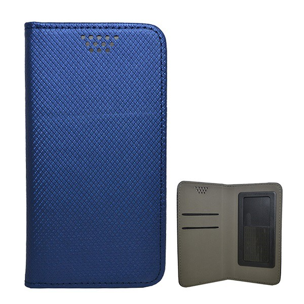 Tok álló, bőr hatású (oldalra nyíló, csúsztatható, öntapadós rögzítés, univerzális, 4-4.5