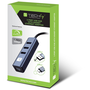 Techly IDATA USB-ETGIGA3AA докинг станция Жичен USB 3.2 Gen 1 (3.1 Gen 1) Type-A Черен, Сребърен