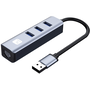 Techly IDATA USB-ETGIGA3AA докинг станция Жичен USB 3.2 Gen 1 (3.1 Gen 1) Type-A Черен, Сребърен