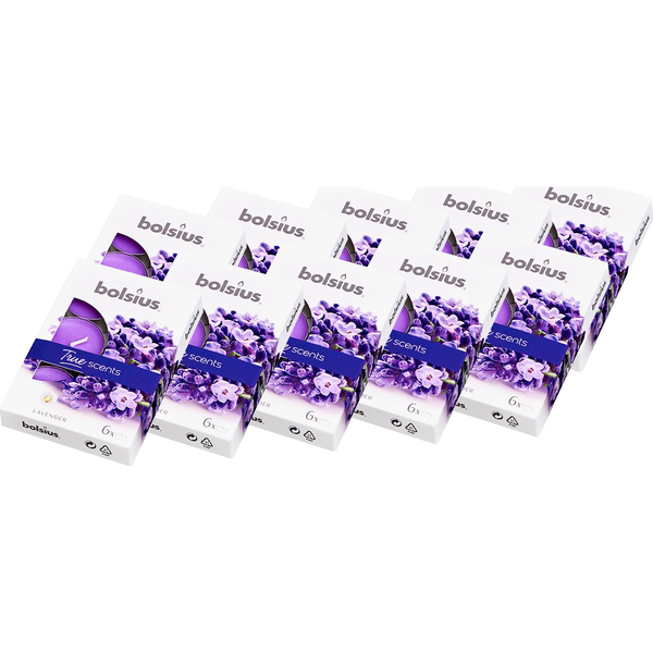 Bolsius Podgrzewacze zapachowe BOLSIUS True Scents 4H 60szt. LAWENDA