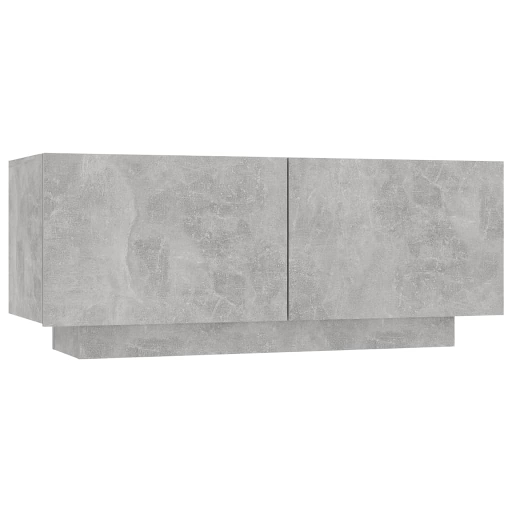 betonszürke forgácslap TV-szekrény 100 x 35 x 40 cm (804440)