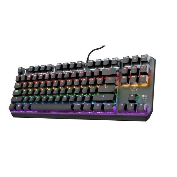 Trust GXT 834 Callaz клавиатура Игри USB QWERTY Английски Черен