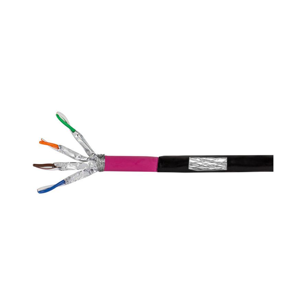 Cat7 Outdoor 100m. S/FTP Zwart Logilink AWG23 Cu