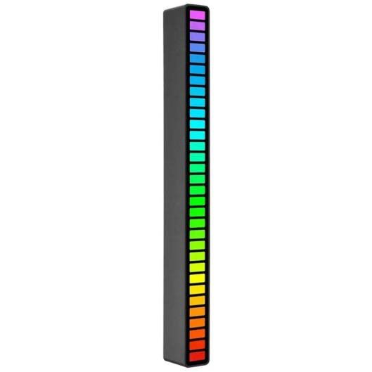 MDS USB LED hudební světlo s baterií, RGB lišta černé (12278)