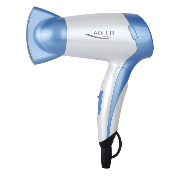 Uscator De Par, Adler, AD2222, 1200 W, 2 Trepte De Viteza Si Temperatura, Maner Pliabil, Plastic, Alb/Albastru