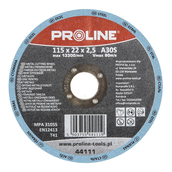 Pro-Line Tarcza do cięcia metalu T41 125x1mm A60S - 44113