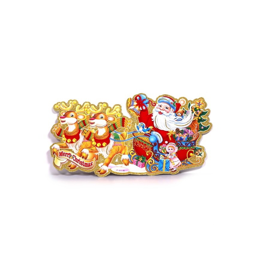 Iris 3D Mikulás 23x45cm 2db Karton Dekoráció (022-17)