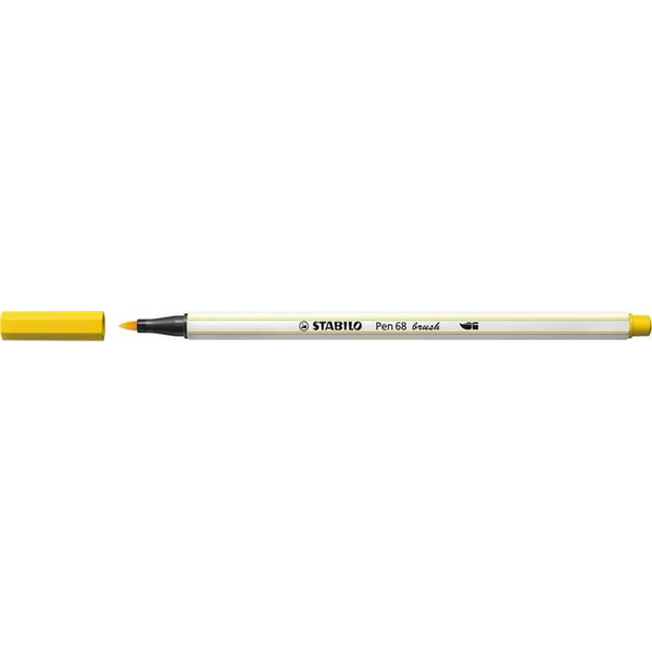 STABILO Pen 68 brush флумастер Среден Жълт 1 броя