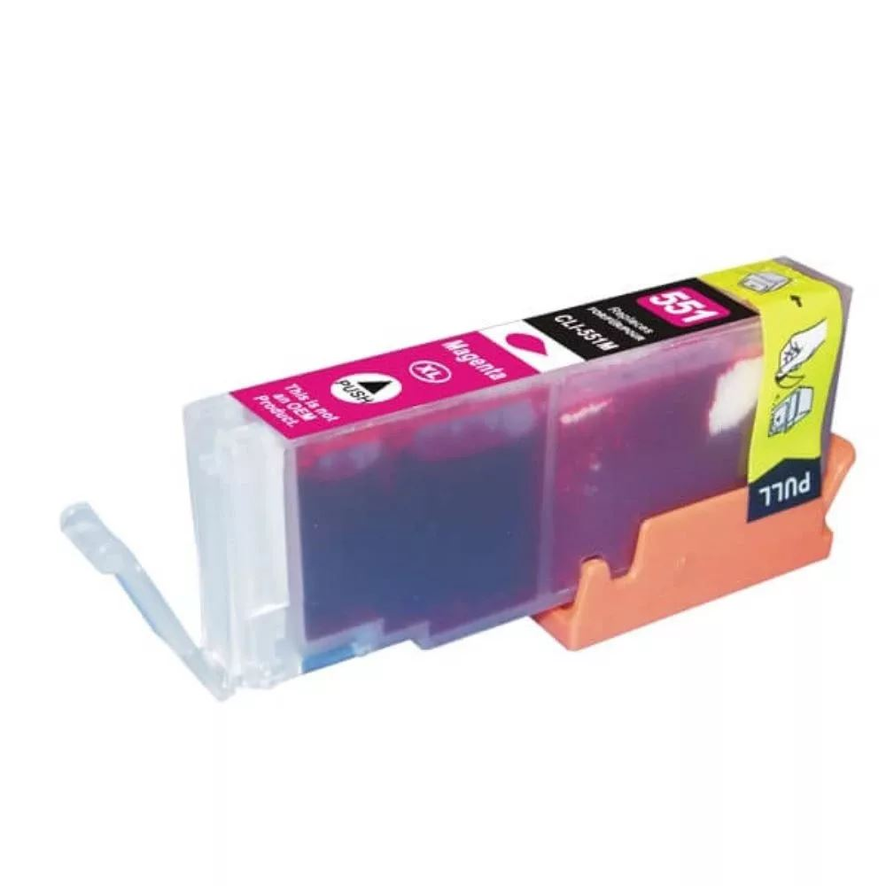 Utángyártott Canon CLI551XL Patron Magenta WHITE BOX (6445B001_FUWBT) (6445B001_FUWBT)