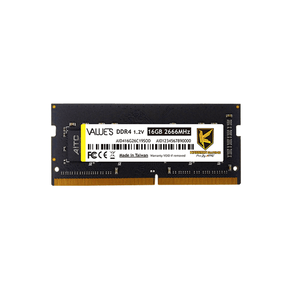 Kingsman 16GB DDR4 2666MHz CL22 Notebook RAM SO-DIMM (KSD416G26C19SOD)