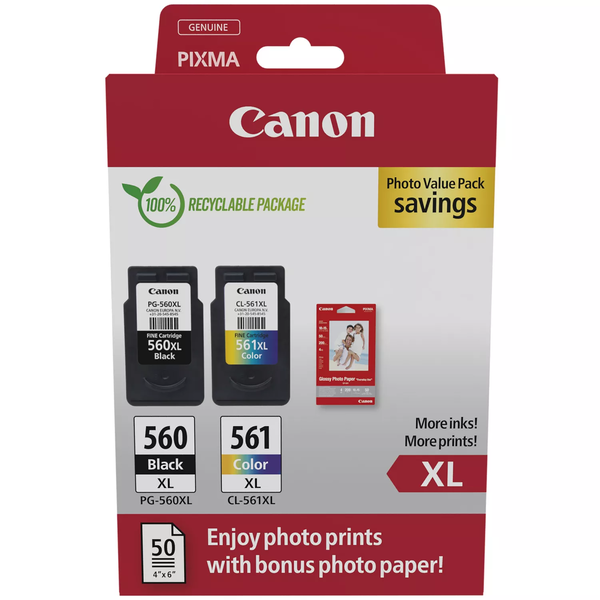 Canon 3712C008 inktcartridge 2 stuk(s) Origineel Hoog (XL) rendement Zwart, Cyaan, Magenta, Geel