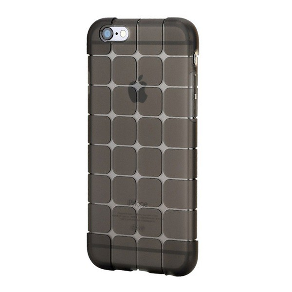 ROCK MAGIC szilikon telefonvédő (kocka minta) FEKETE [Apple iPhone 6S Plus 5.5] (5996457582280)