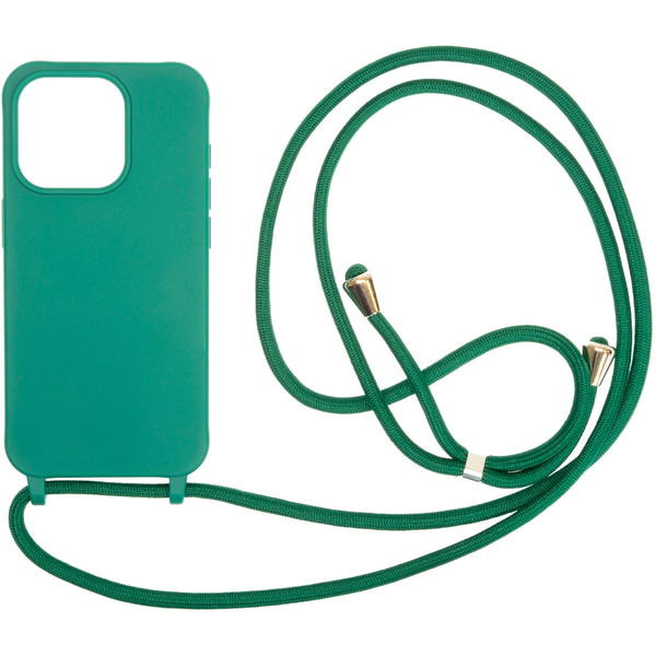 Калъф Mobile Origin Lanyard, съвместим с iPhone 15 Pro Green