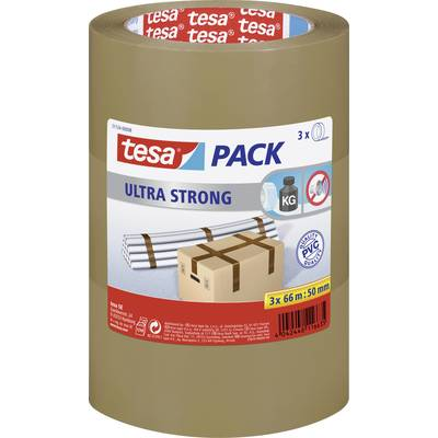 Tesa ULTRA STRONG (51124-00008-01) Csomagolószalag pack® Barna (H x Sz) 66 m x 50 mm 3 db (51124-00008-01)