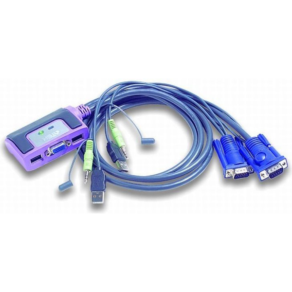 ATEN 2-Port USB KVM Switch KVM kapcsoló Kék