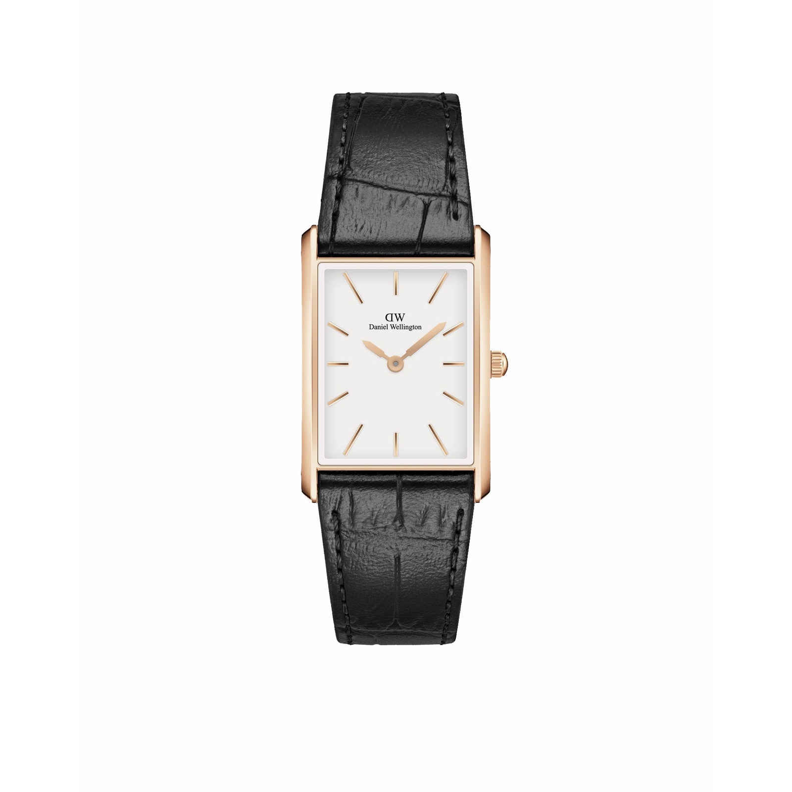 Daniel Wellington Bound Black Crocodile Rose Gold DW00100698 (7315030055634)