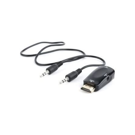 Gembird HDMI -> VGA + jack adapter fekete (A-VGA-HDMI-02) (A-VGA-HDMI-02)
