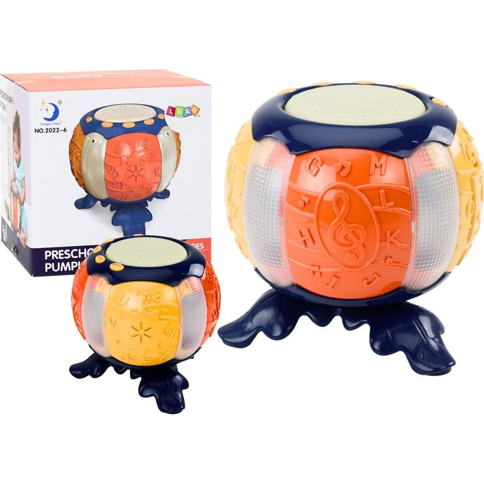 Oktatási Interaktív Zenei Tök Játék - Fényekkel, Narancssárga (18013)