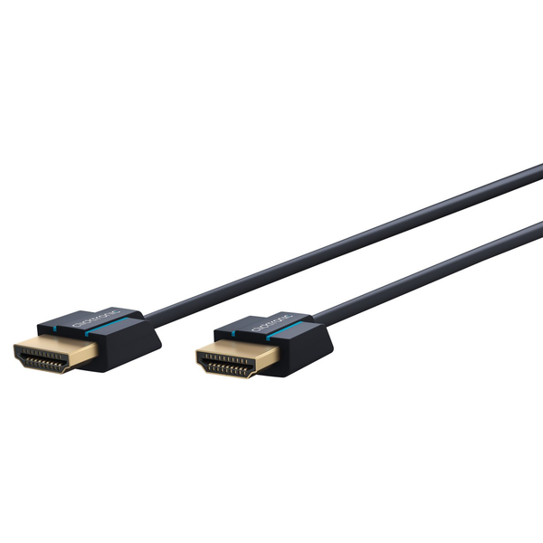 Плосък HDMI кабел, тънък, високоскоростен Ethernet, версия 2.0, 4K×2K@60hz, златни конектори, 1,5 м, ClickTronic