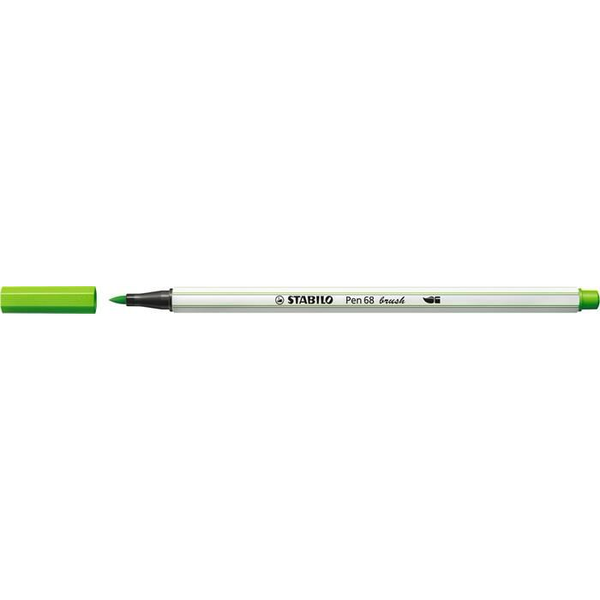 STABILO Pen 68 brush viltstift Medium Lichtgroen 1 stuk(s)