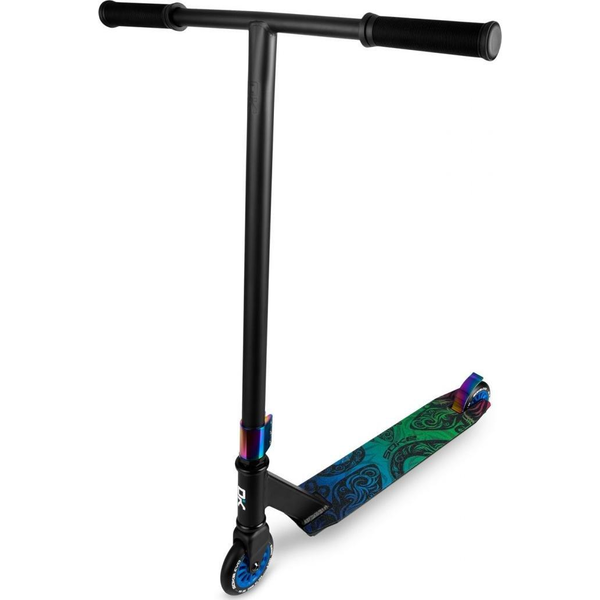 Kaszkadőr roller, SOKE EVO Street, fekete, 85 cm, 10 cm 88A PU kerekek, ABEC-9 csapágy, Flex Fender fék, T kormány, max. 100 kg
