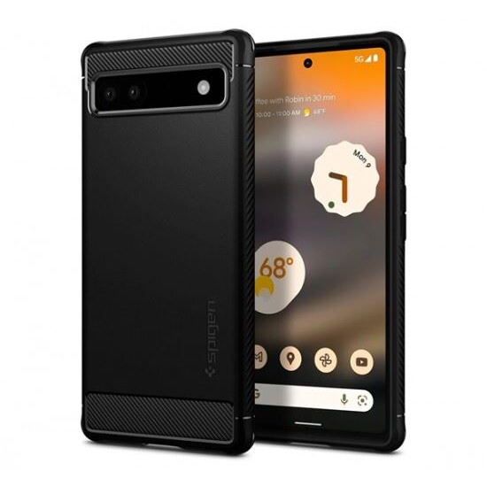 Калъф Spigen Rugged Armor за Google Pixel 6A, Matte Black