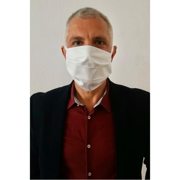 Mosható textil szájmaszk orvosi felhasználásra alkalmas 100% pamut gumipánttal