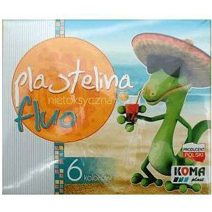  KOMA-PLAST Plastelina 6 kolorów fluorescencyjna
