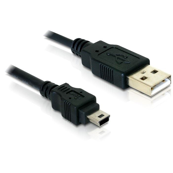 Cablu USB 2.0 la mini USB-B 5pini T-T 1.5m, Delock 82252