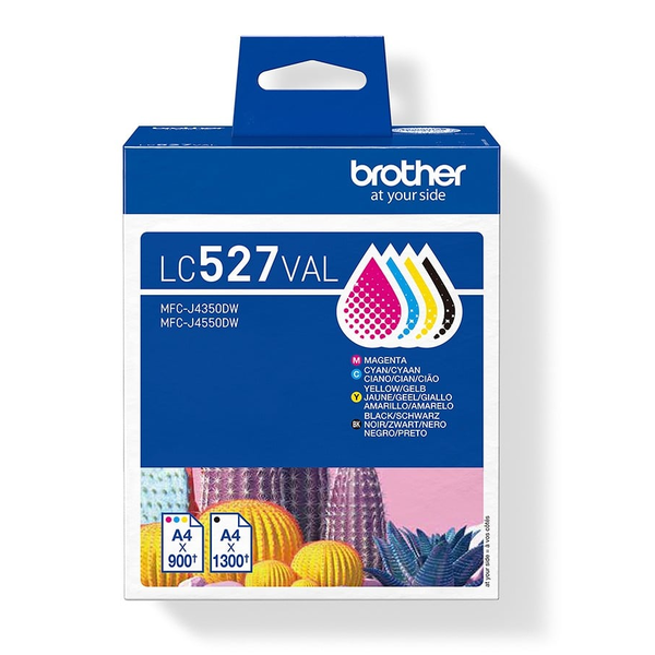 Brother LC527VAL blækpatron 4 stk Original Sort, Blå, Magenta, Gul