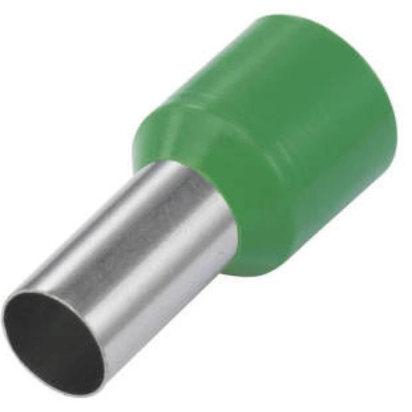 Tracon E126 16 mm2 100db/csomag Szigetelt érvéghüvely - Zöld