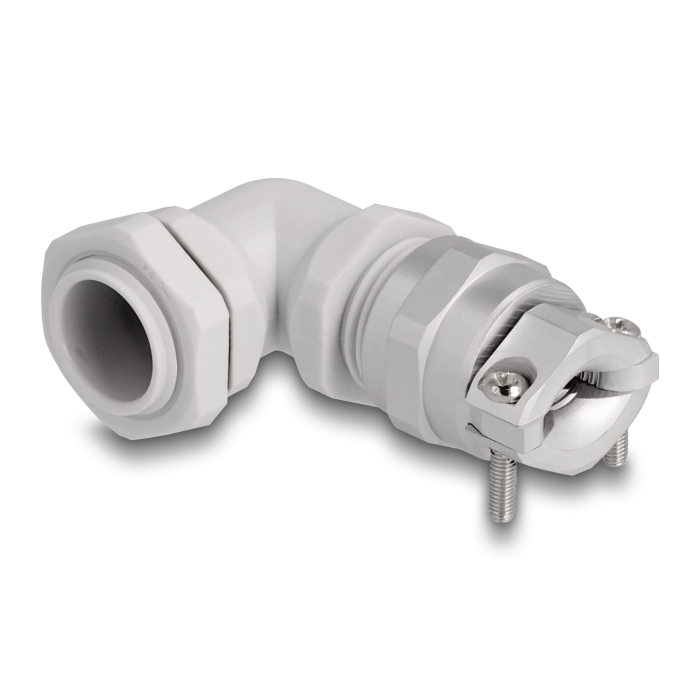 Delock Kábel tömszelence PG11 90 hajlított feszültség mentesítős és hajlítás védelemmel ellátott szürke (60594) (60594)