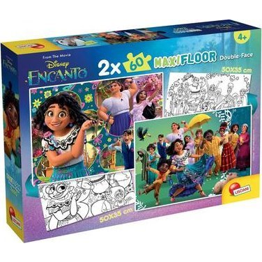 Disney Encanto 2 az 1-ben maxi 2x60db-os puzzle és színező 50x35cm - Lisciani (304-98163)