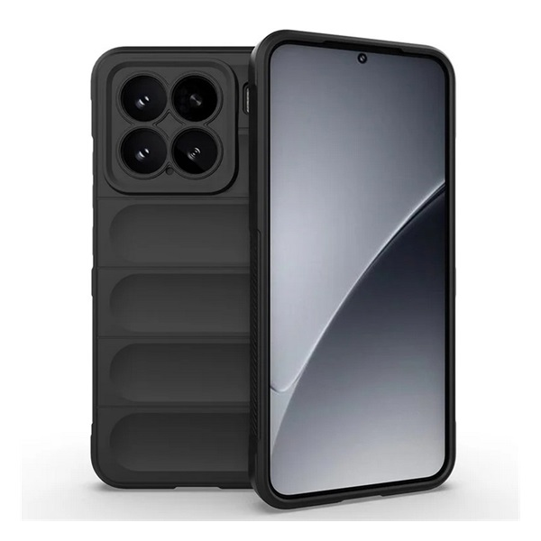 Szilikon telefonvédő (ütésállóság, kameravédő, 3D) FEKETE Xiaomi 15 "Gigapack csomagolás" (GP-167749)