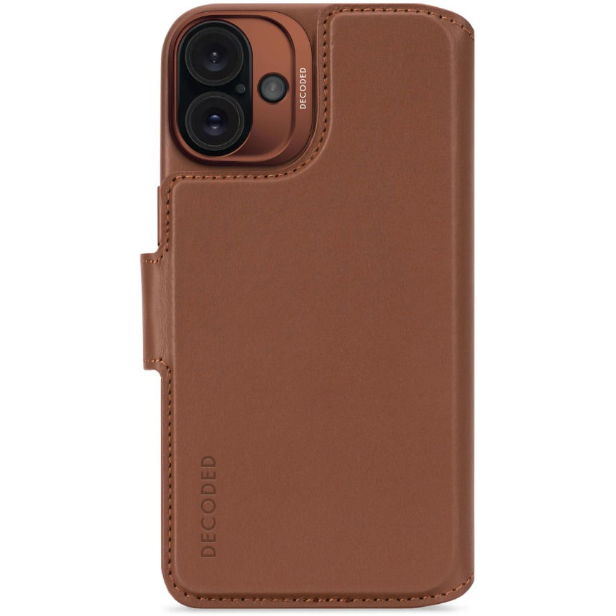 Decoded Leather Detachable Wallet tan iPhone 16 Plus tok (D25IPO16PLDW5TN)