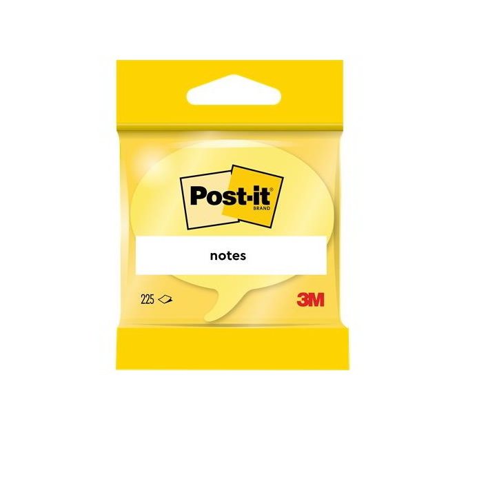 3M Postit 70x70mm öntapadó jegyzettömb szövegbuborék forma - Sárga (225 lap / tömb) (7100172405)