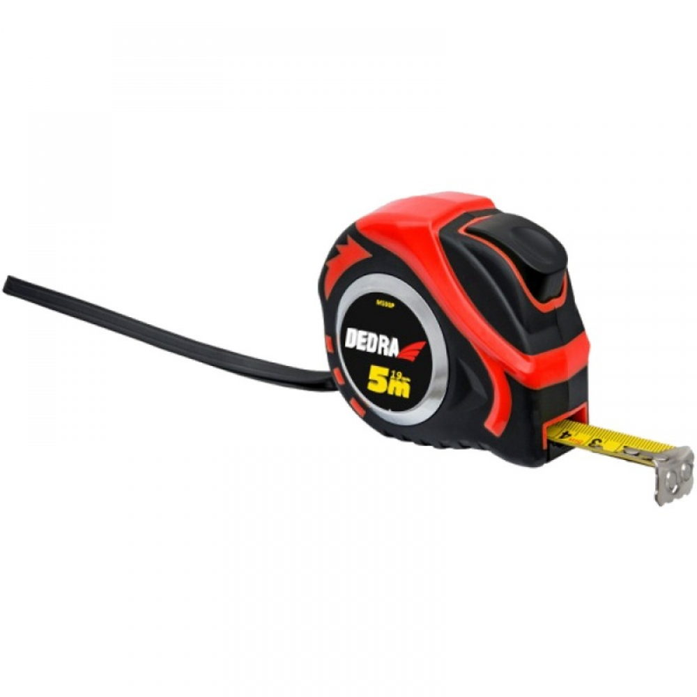 Dedra Mérőszalag, Piros, Automata Blokkolás, Mágnes, Kétoldalas Szalag, Nylon, Bliszter M391P (M391P)