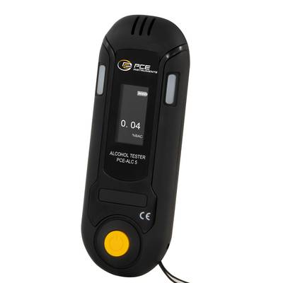 PCE Instruments Alkoholteszter Fekete 0.01 - 0.2 ‰ Riasztás, Kijelzővel (PCE-ALC 5)