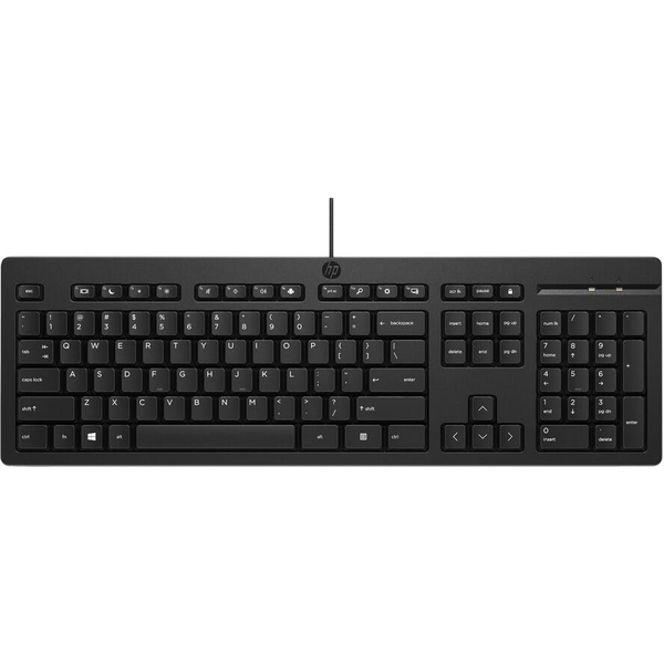 HP 125 USB Wired Keyboard tastiera Nero