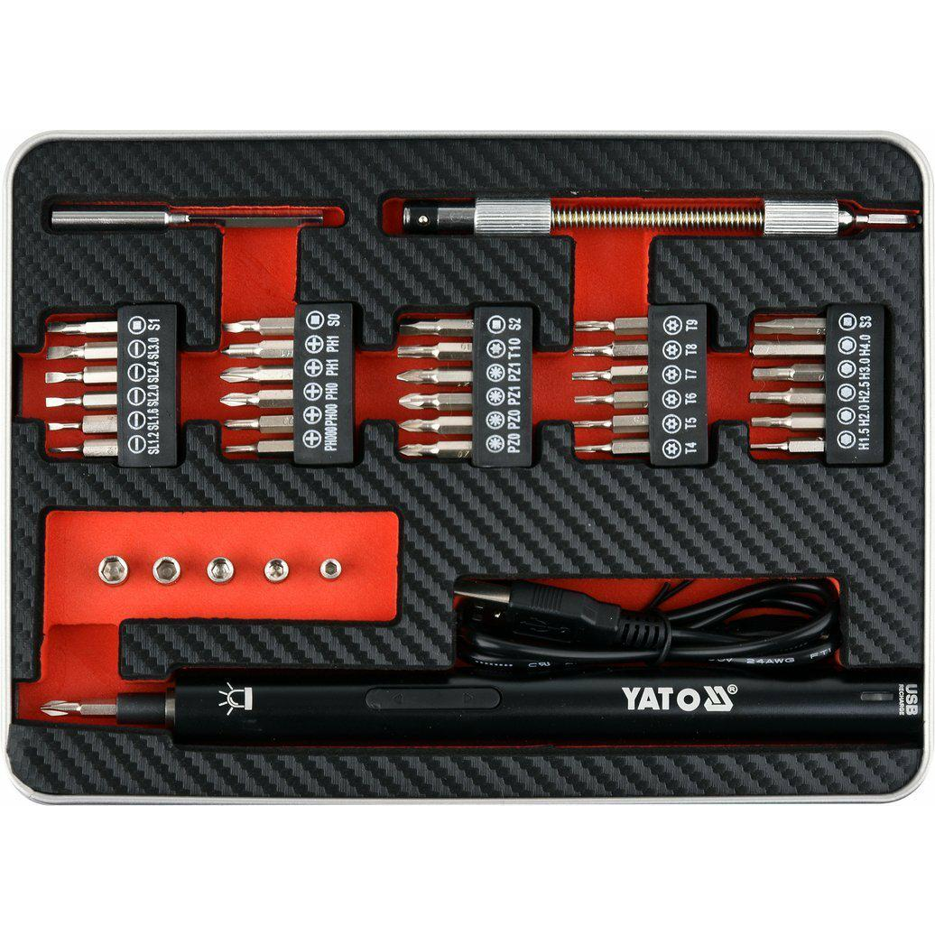 YATO Precíziós akkus csavarhúzó 3,6 V SZETT 39 db (YT-27930)