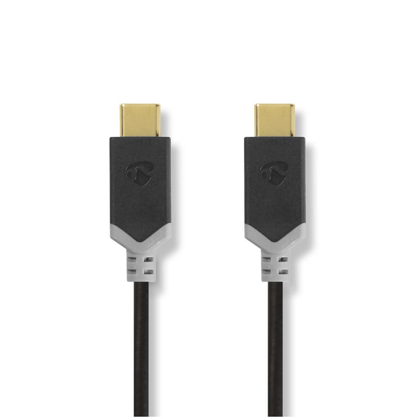 Nedis CCBW64700AT10 USB Type-C apa - USB Type-C apa 3.2 Adat és töltő kábel - Fekete (1m)