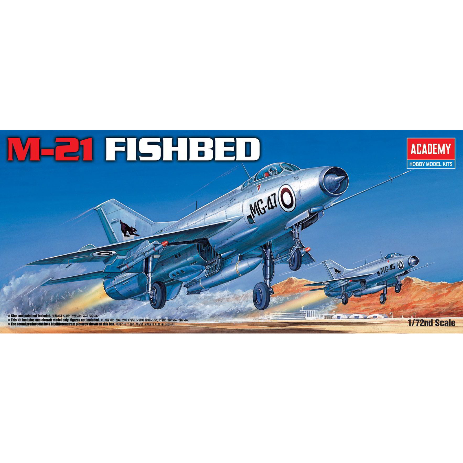 Academy Mig-21 Fishbed vadászrepülőgép műanyag modell (1:72) (MA-12442)