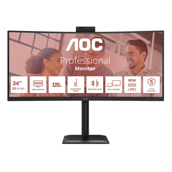 AOC E4 CU34E4CW 34" UltraWide Quad HD извит монитор