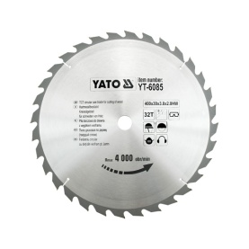 Карбиден диск за циркуляр Yato, за рязане на дърво, Ф 400 x 30, T 32