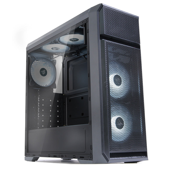 ZALMAN Ház Midi ATX N5 OF Tápegység nélkül, Fekete Üvegfalú (N5 OF)